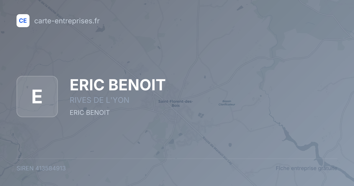 ERIC BENOIT — 413584913 — fiche entreprise