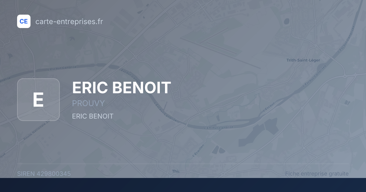 ERIC BENOIT — 429800345 — fiche entreprise