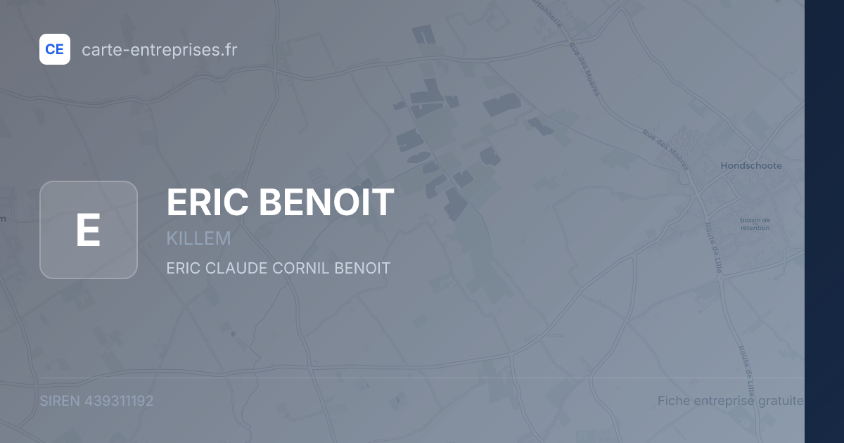 ERIC BENOIT — 439311192 — fiche entreprise