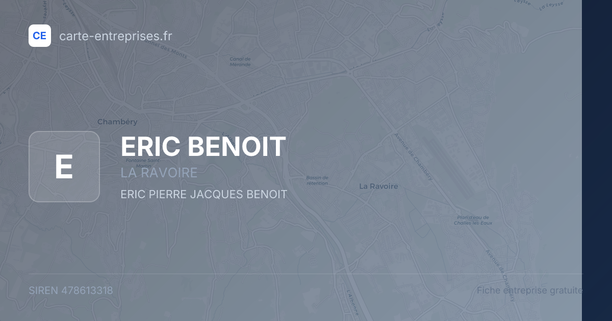 ERIC BENOIT — 478613318 — fiche entreprise