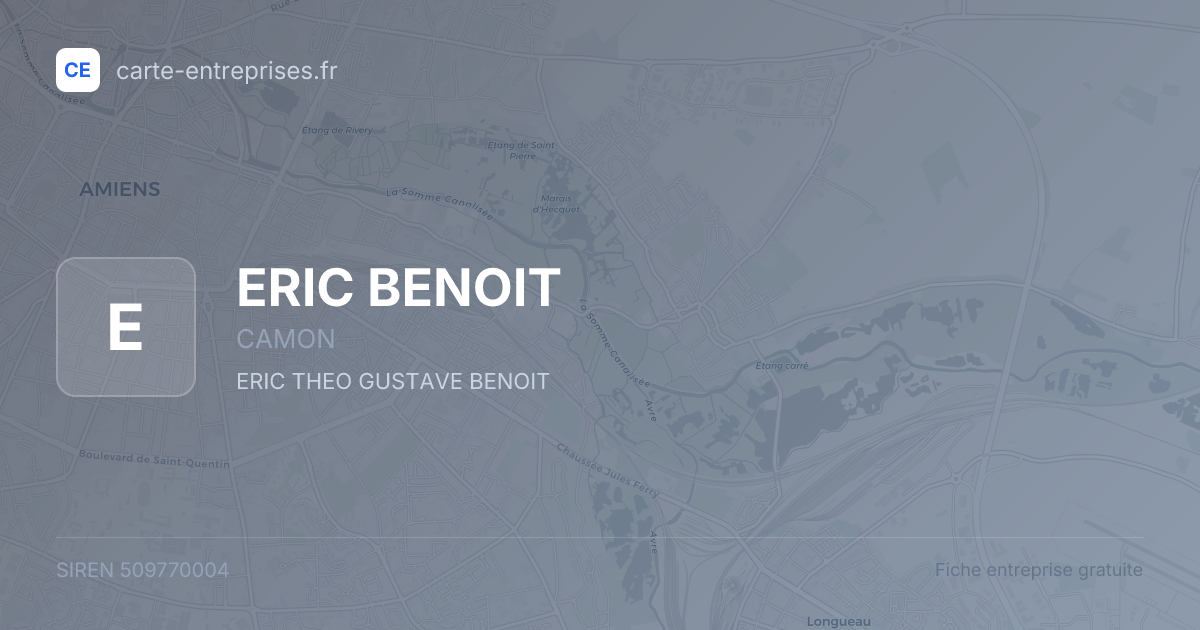 ERIC BENOIT — 509770004 — fiche entreprise