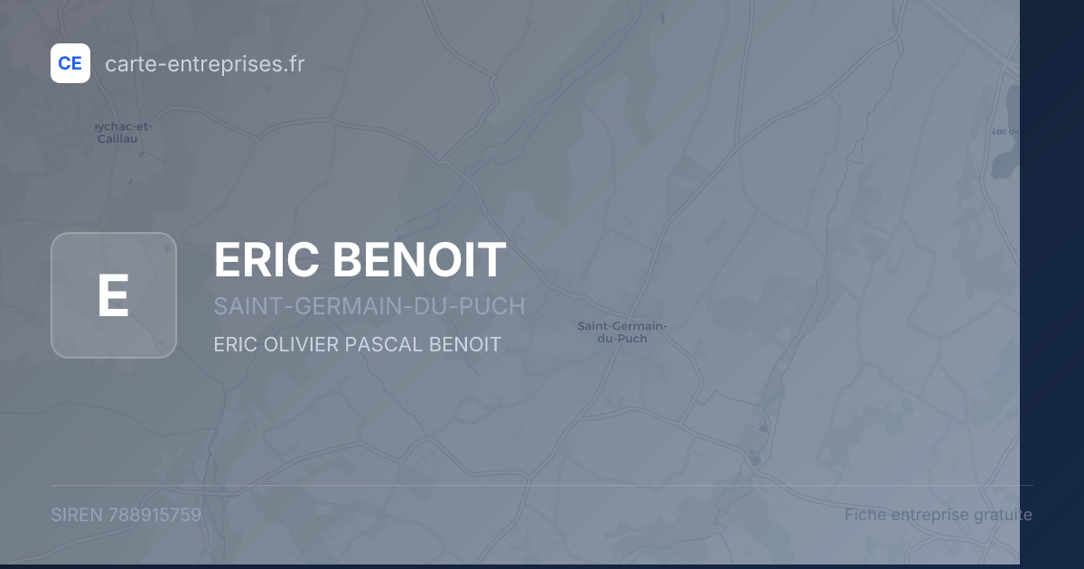 ERIC BENOIT — 788915759 — fiche entreprise