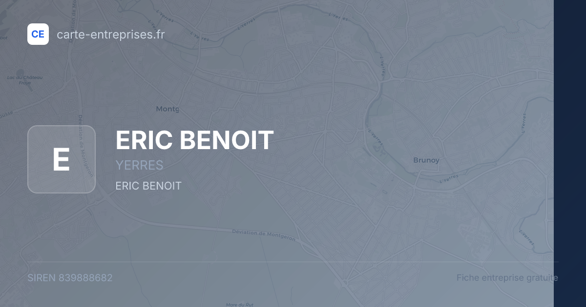 ERIC BENOIT — 839888682 — fiche entreprise