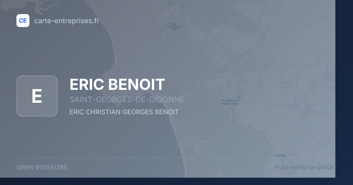ERIC BENOIT — 950597385 — fiche entreprise