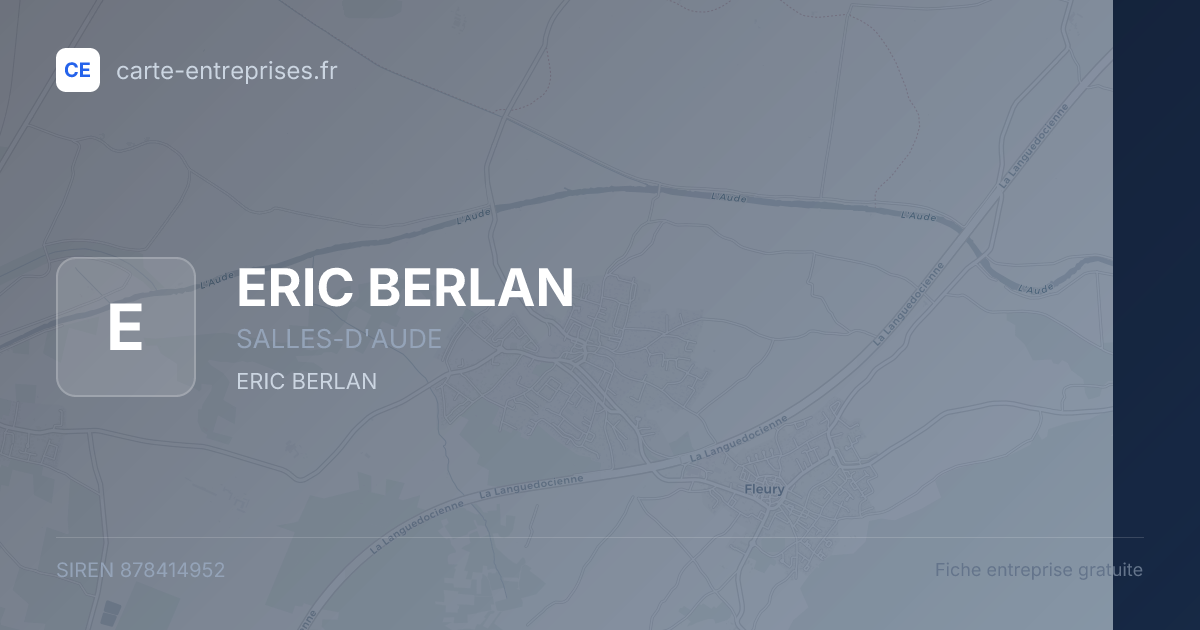 ERIC BERLAN — 878414952 — fiche entreprise