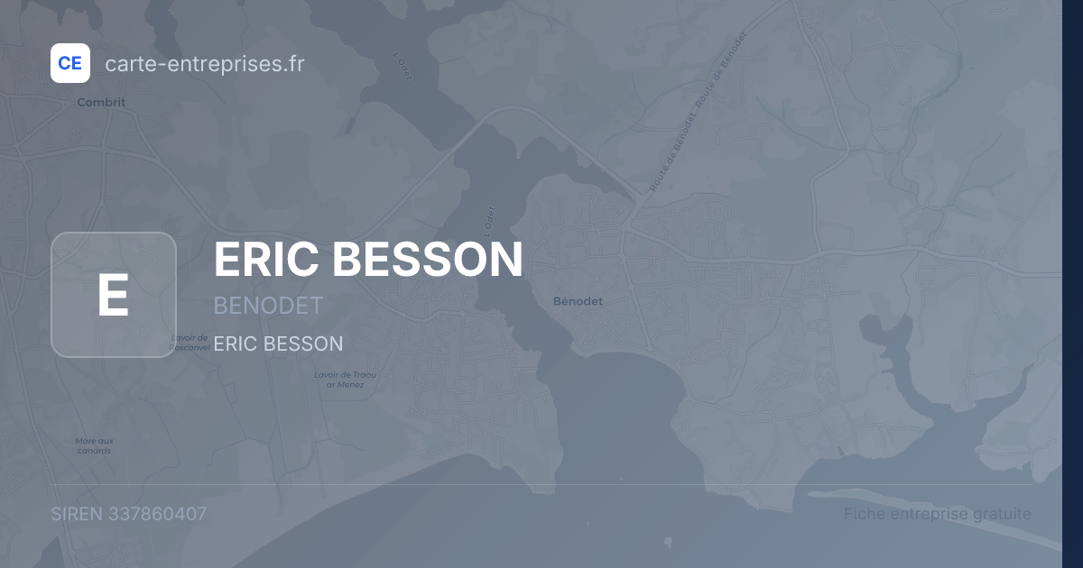 ERIC BESSON — 337860407 — fiche entreprise
