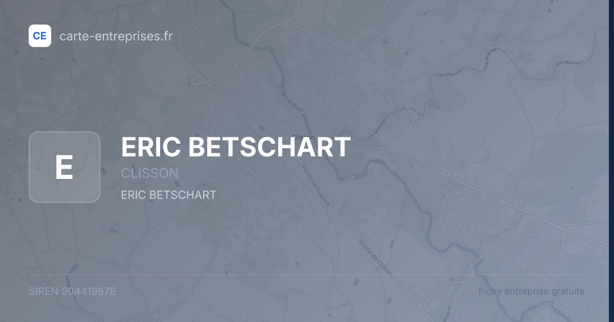 ERIC BETSCHART — 904419876 — fiche entreprise