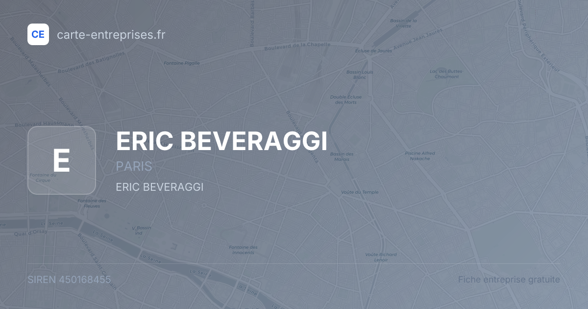 ERIC BEVERAGGI — 450168455 — fiche entreprise