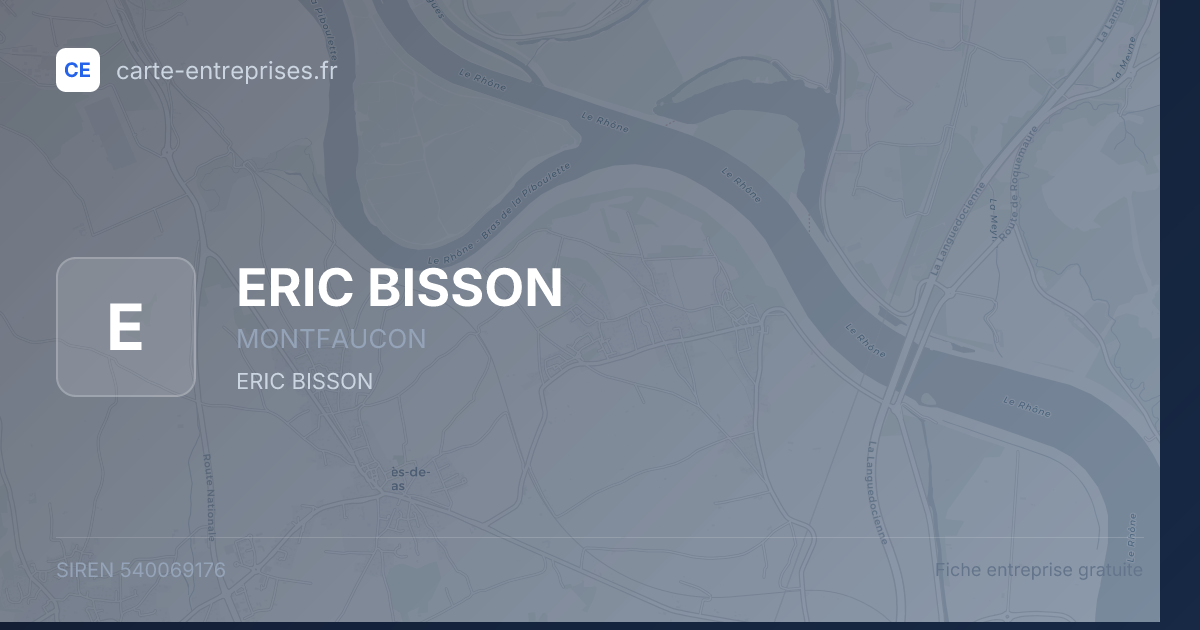ERIC BISSON — 540069176 — fiche entreprise