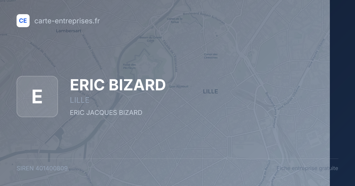 ERIC BIZARD — 401400809 — fiche entreprise