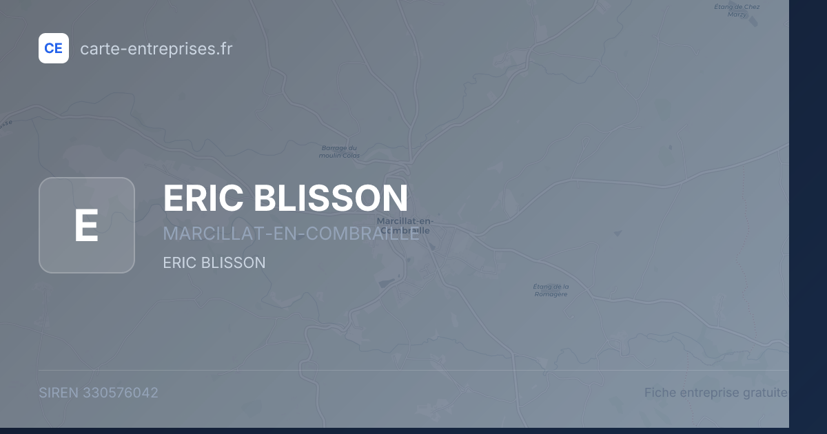 ERIC BLISSON — 330576042 — fiche entreprise