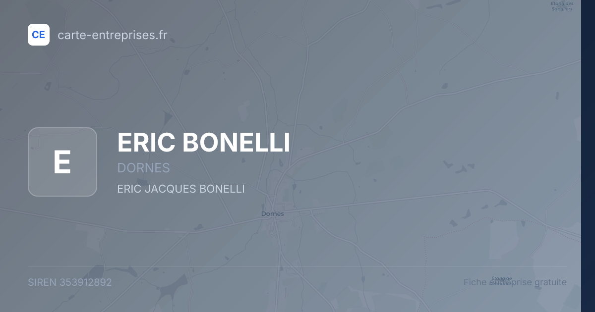 ERIC BONELLI — 353912892 — fiche entreprise
