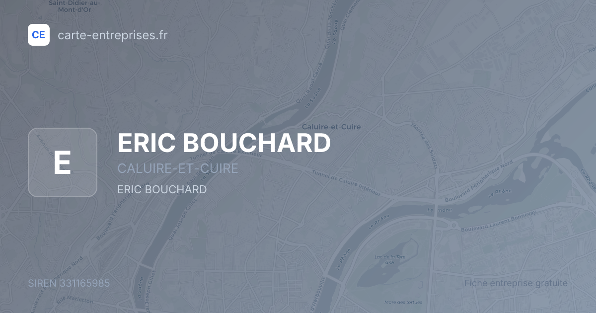 ERIC BOUCHARD — 331165985 — fiche entreprise