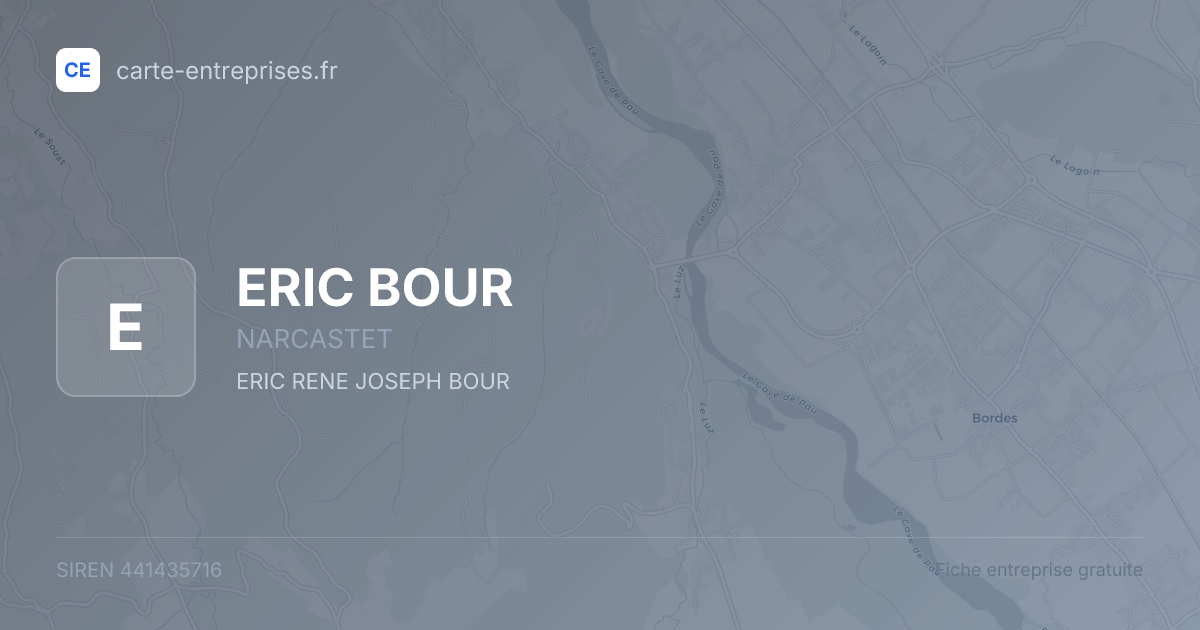 ERIC BOUR — 441435716 — fiche entreprise