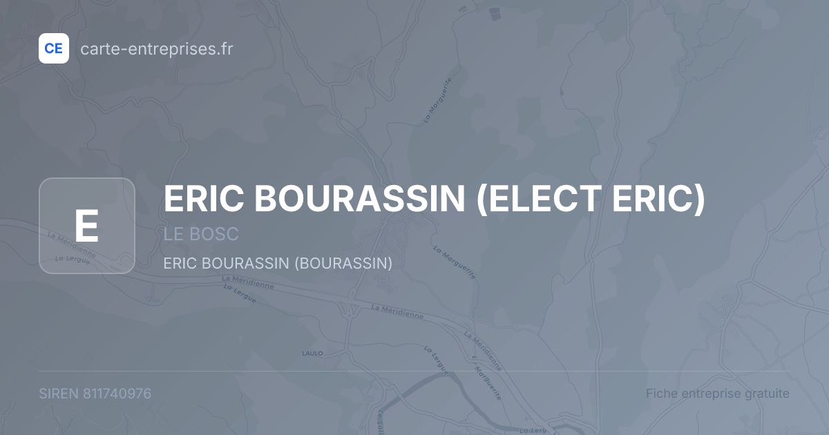 ERIC BOURASSIN (ELECT  ERIC) — 811740976 — fiche entreprise
