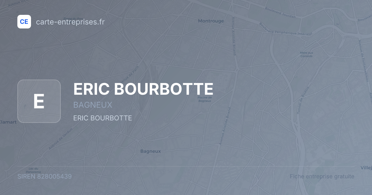 ERIC BOURBOTTE — 828005439 — fiche entreprise