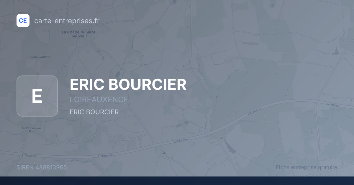 ERIC BOURCIER — 488813965 — fiche entreprise