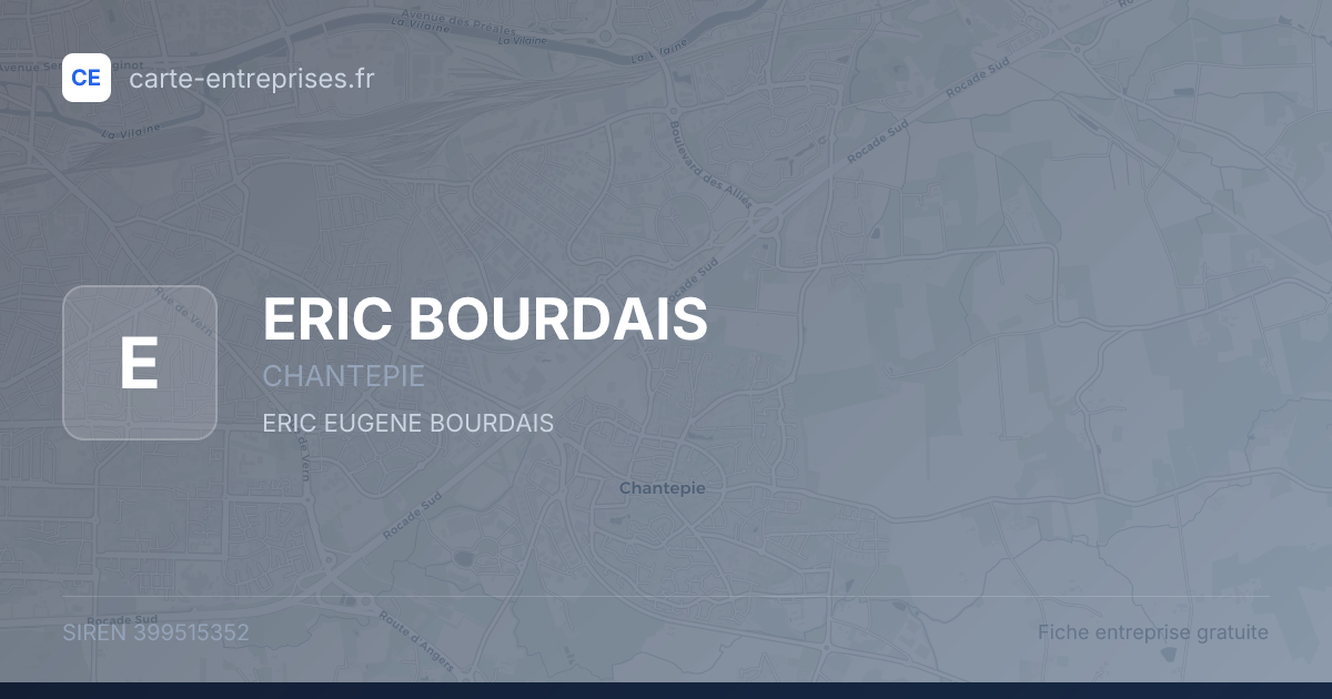 ERIC BOURDAIS — 399515352 — fiche entreprise
