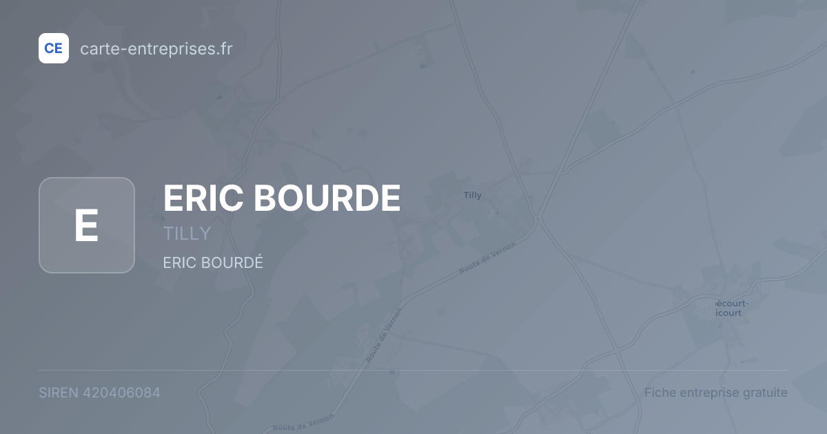 ERIC BOURDE — 420406084 — fiche entreprise
