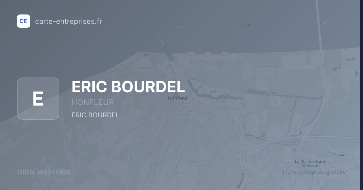 ERIC BOURDEL — 389045436 — fiche entreprise