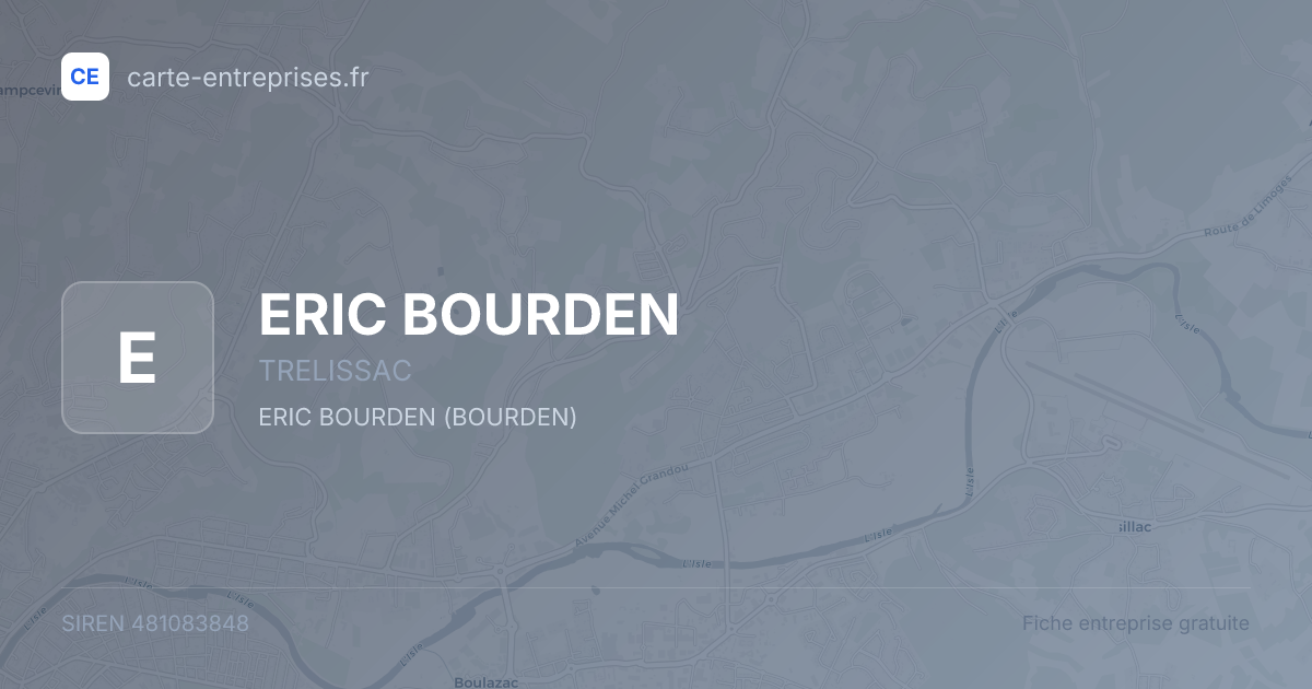 ERIC BOURDEN — 481083848 — fiche entreprise