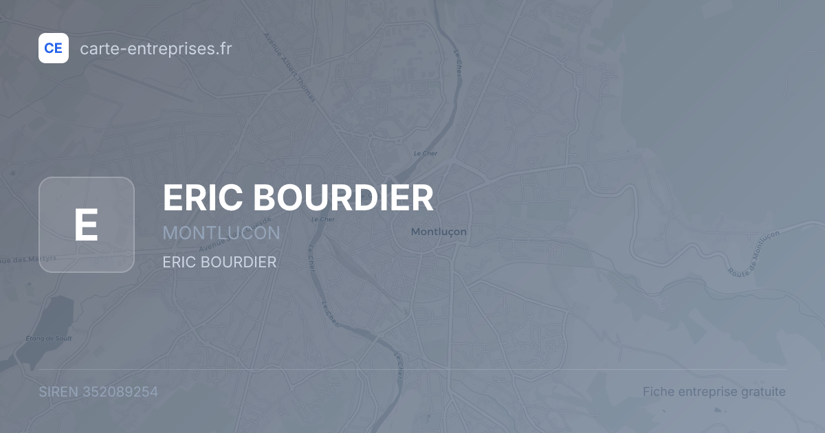 ERIC BOURDIER — 352089254 — fiche entreprise