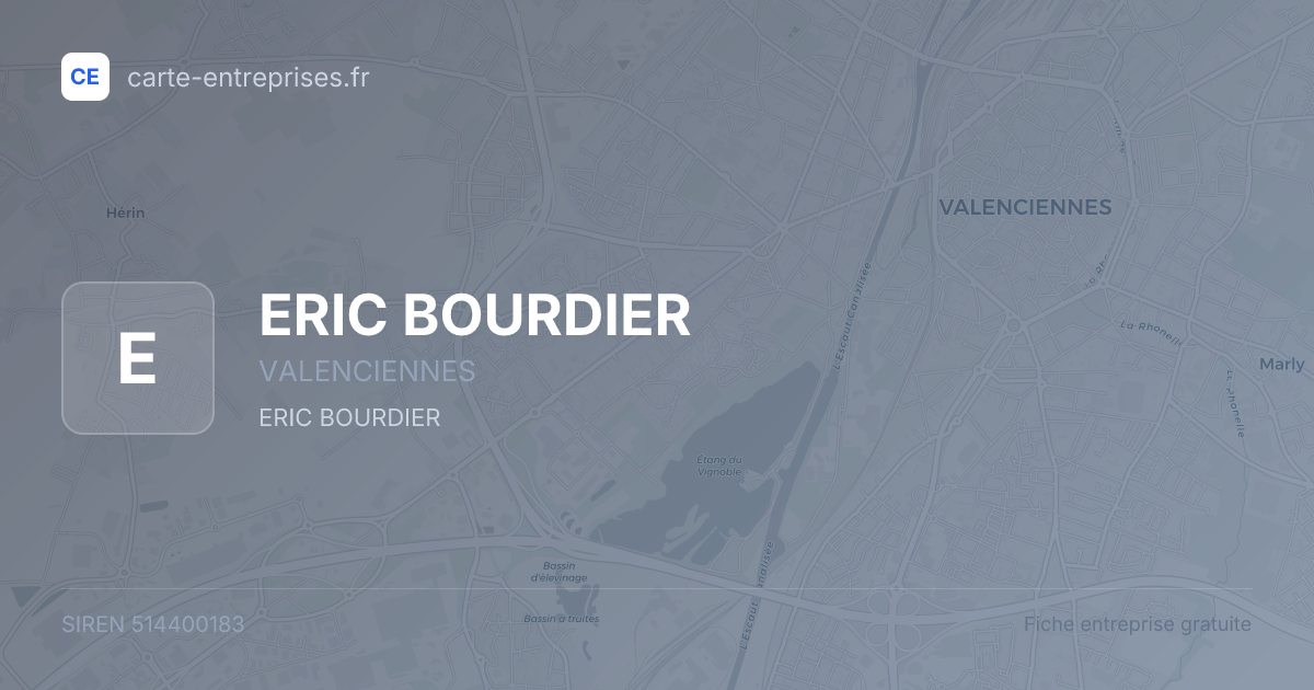 ERIC BOURDIER — 514400183 — fiche entreprise
