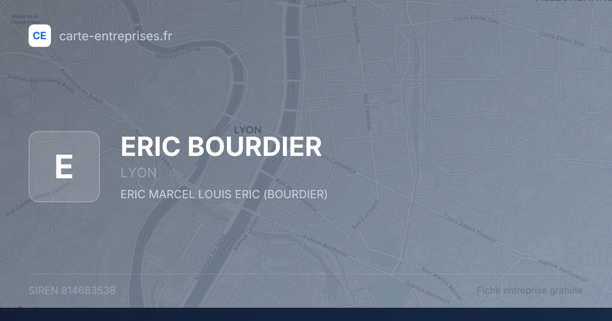 ERIC BOURDIER — 814683538 — fiche entreprise