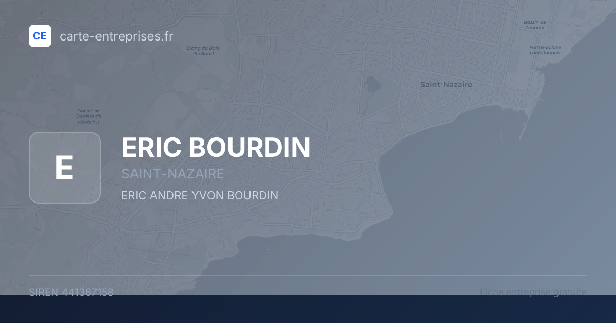 ERIC BOURDIN — 441367158 — fiche entreprise