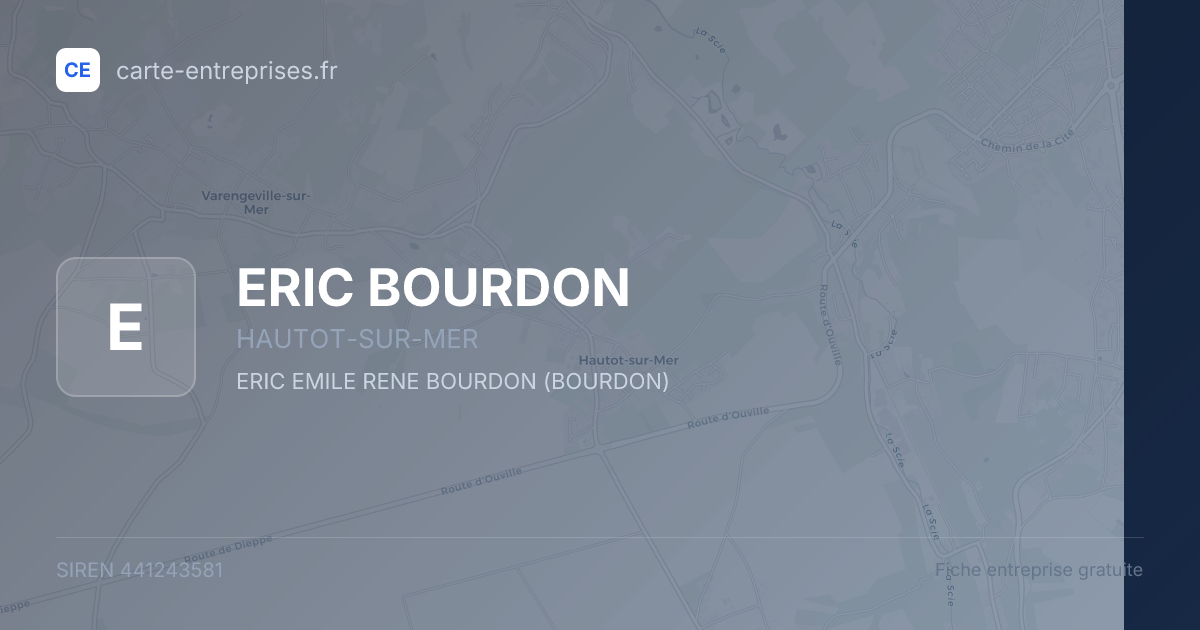 ERIC BOURDON — 441243581 — fiche entreprise