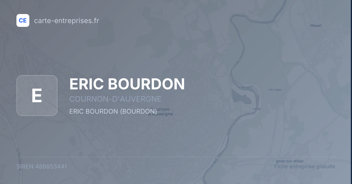 ERIC BOURDON — 488853441 — fiche entreprise