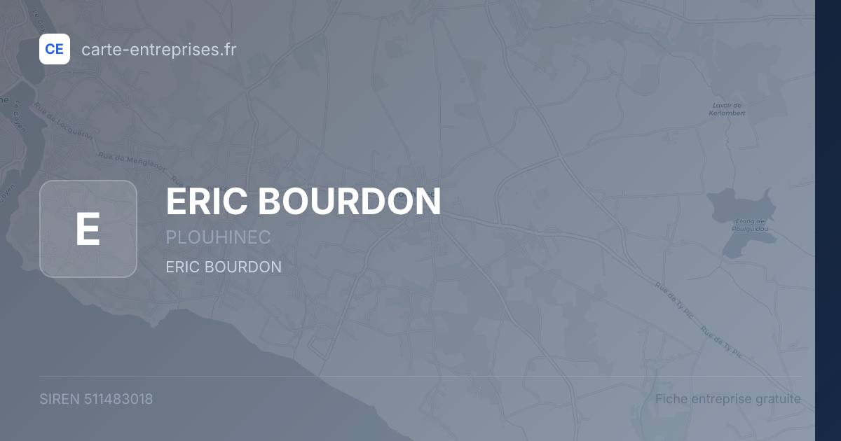 ERIC BOURDON — 511483018 — fiche entreprise