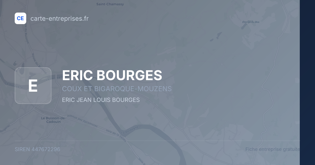 ERIC BOURGES — 447672296 — fiche entreprise
