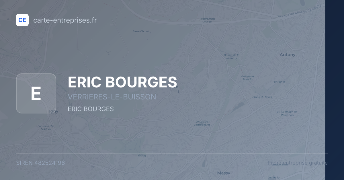 ERIC BOURGES — 482524196 — fiche entreprise