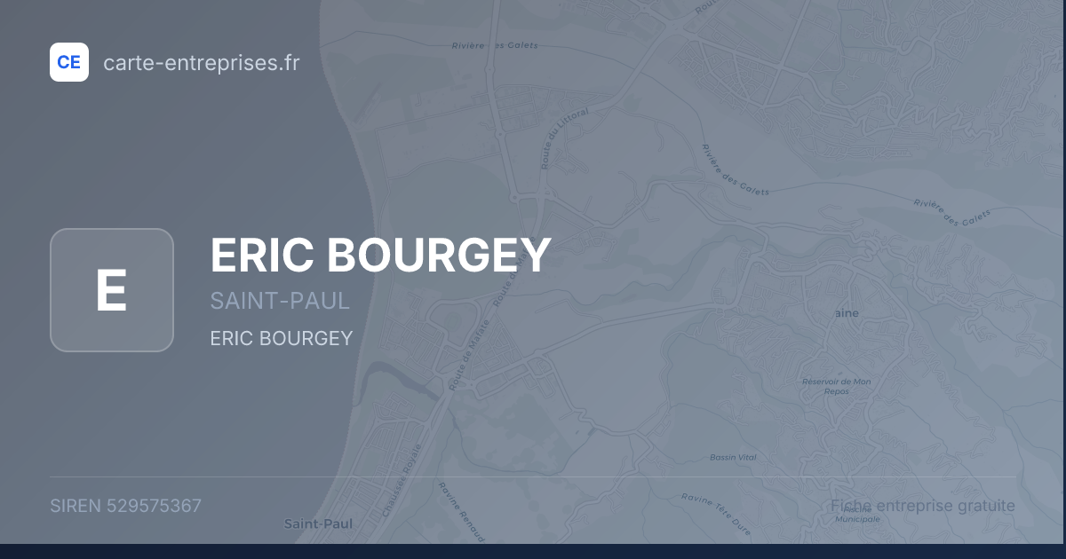 ERIC BOURGEY — 529575367 — fiche entreprise