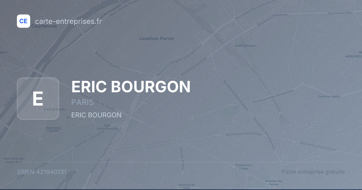 ERIC BOURGON — 421940131 — fiche entreprise