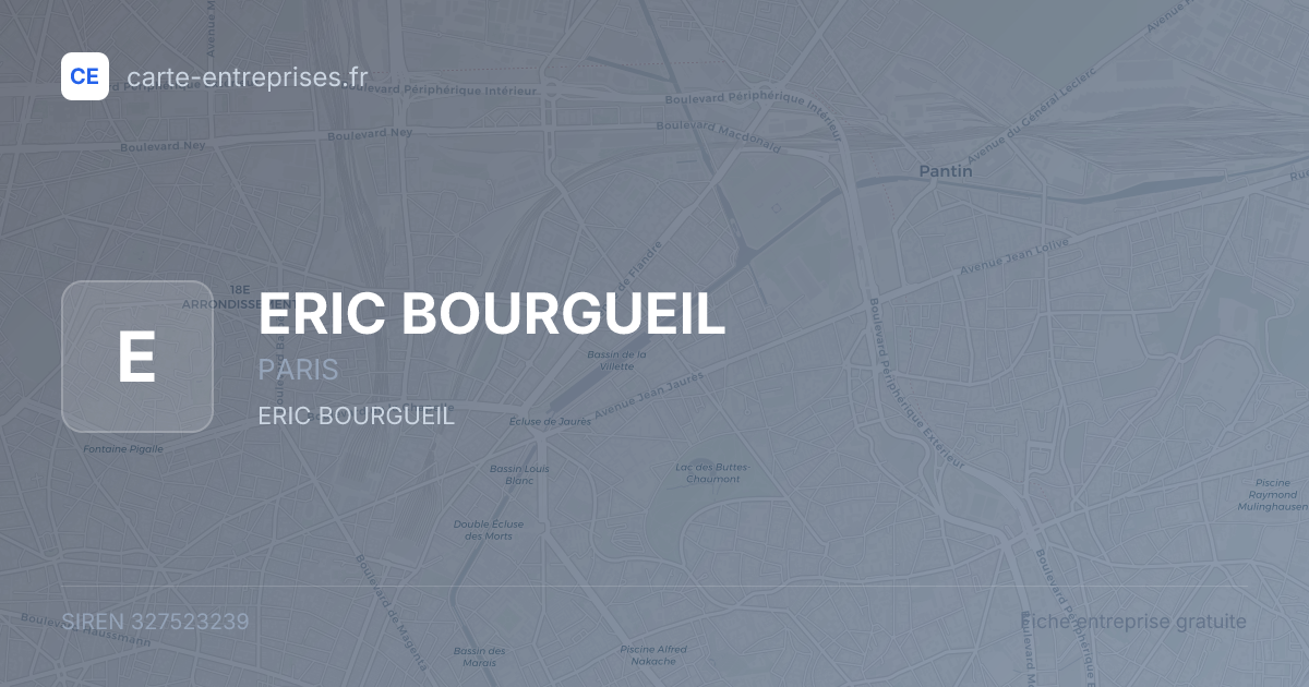 ERIC BOURGUEIL — 327523239 — fiche entreprise