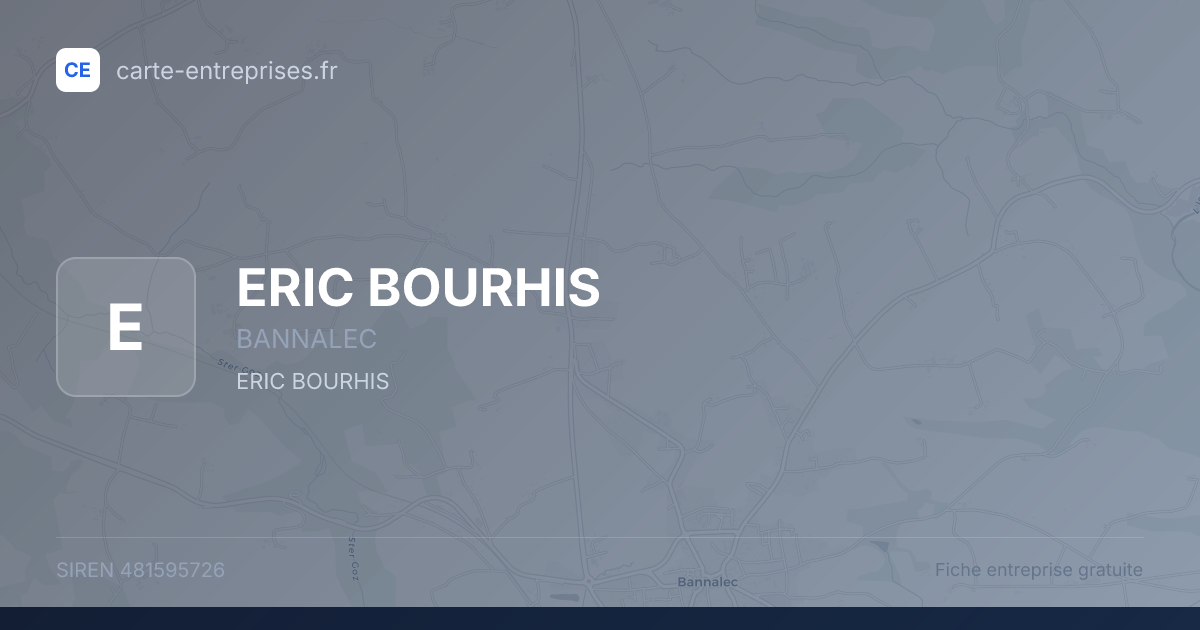 ERIC BOURHIS — 481595726 — fiche entreprise