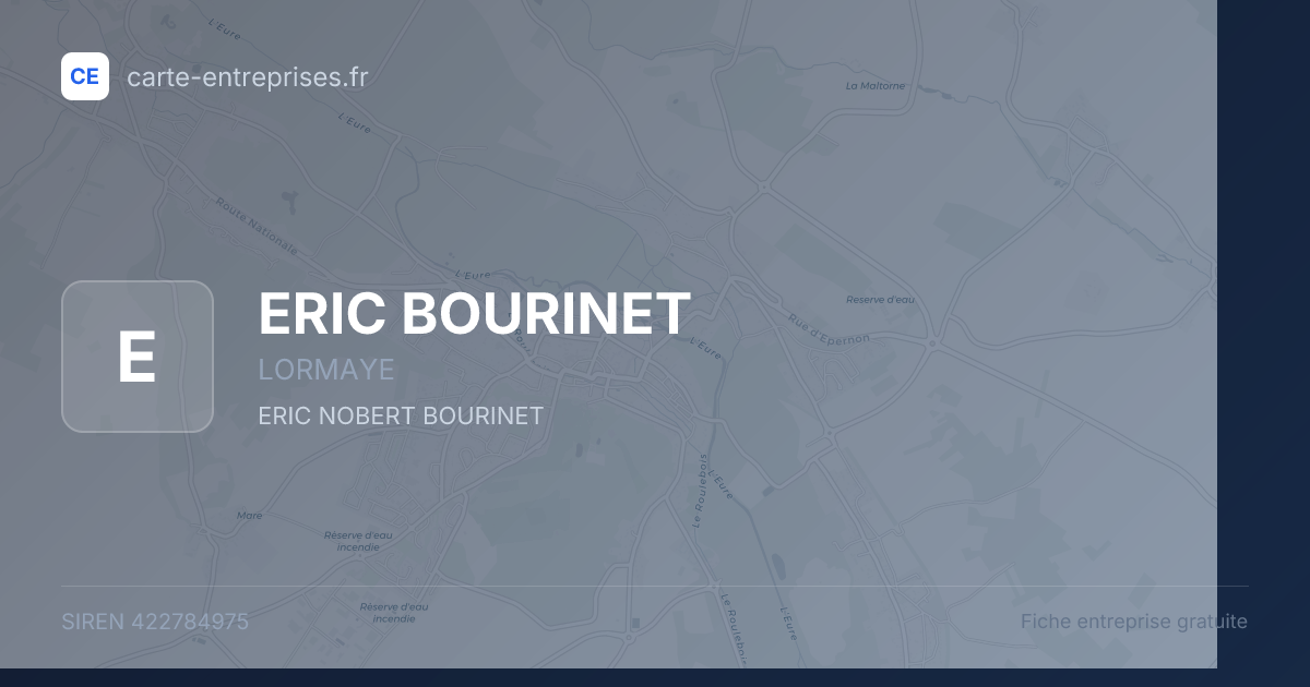 ERIC BOURINET — 422784975 — fiche entreprise