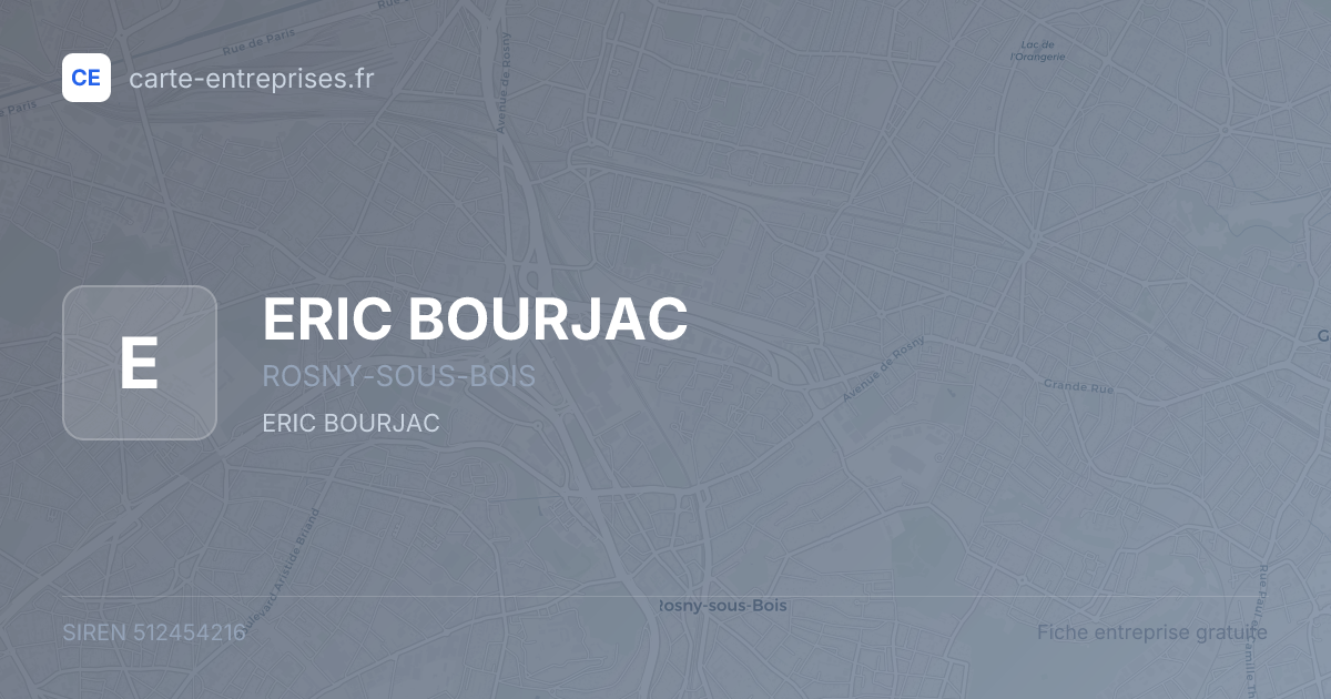 ERIC BOURJAC — 512454216 — fiche entreprise