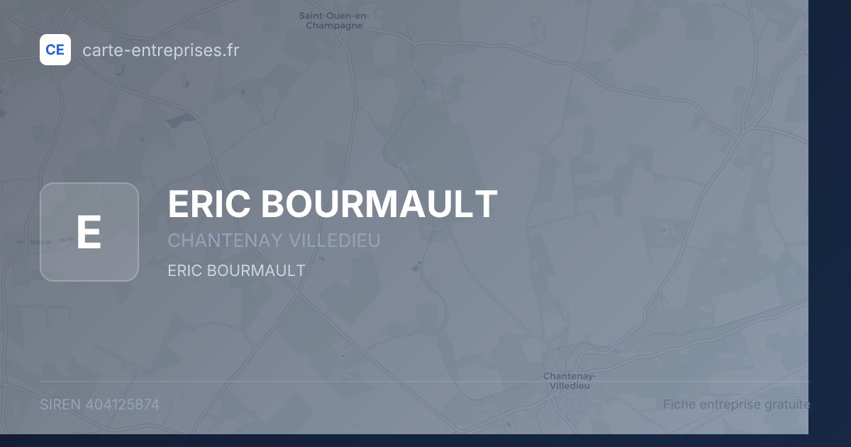 ERIC BOURMAULT — 404125874 — fiche entreprise