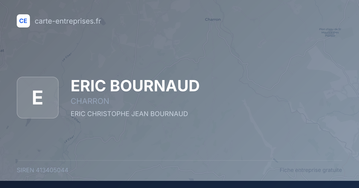 ERIC BOURNAUD — 413405044 — fiche entreprise