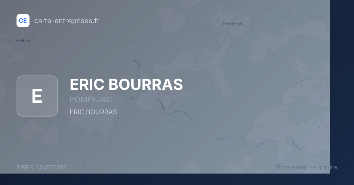 ERIC BOURRAS — 324876580 — fiche entreprise