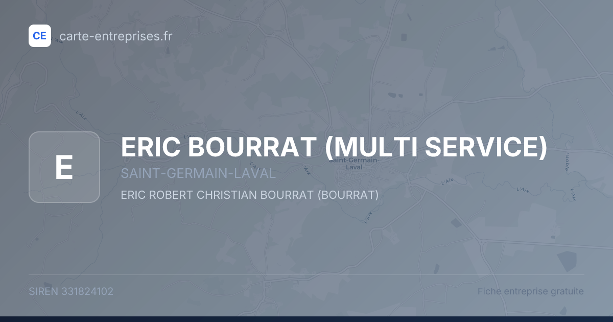 ERIC BOURRAT (MULTI SERVICE) — 331824102 — fiche entreprise