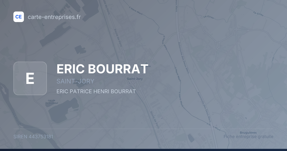ERIC BOURRAT — 443753181 — fiche entreprise