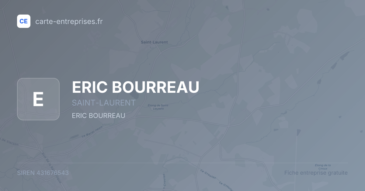 ERIC BOURREAU — 431676543 — fiche entreprise