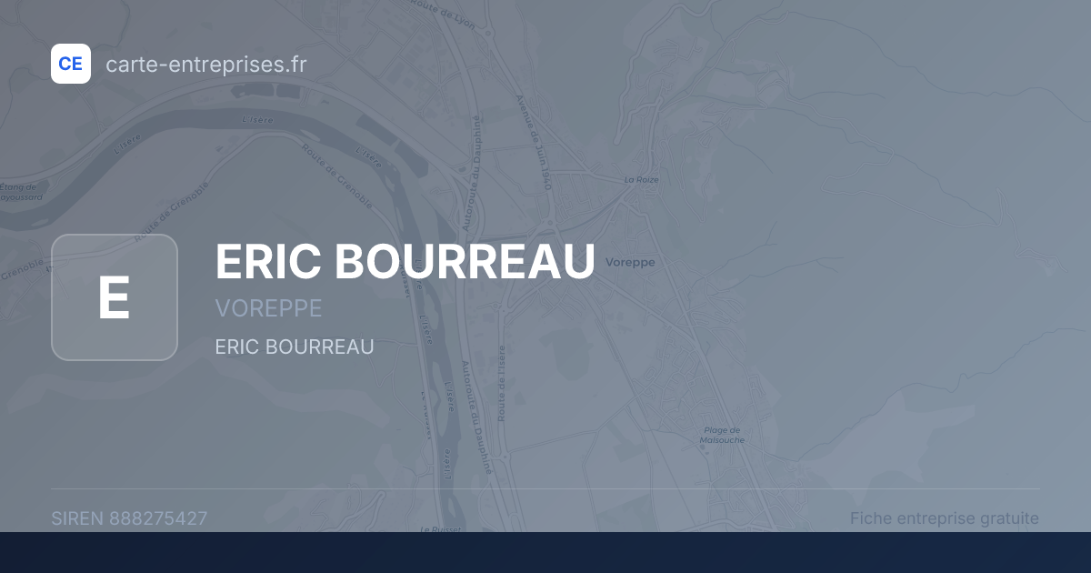 ERIC BOURREAU — 888275427 — fiche entreprise