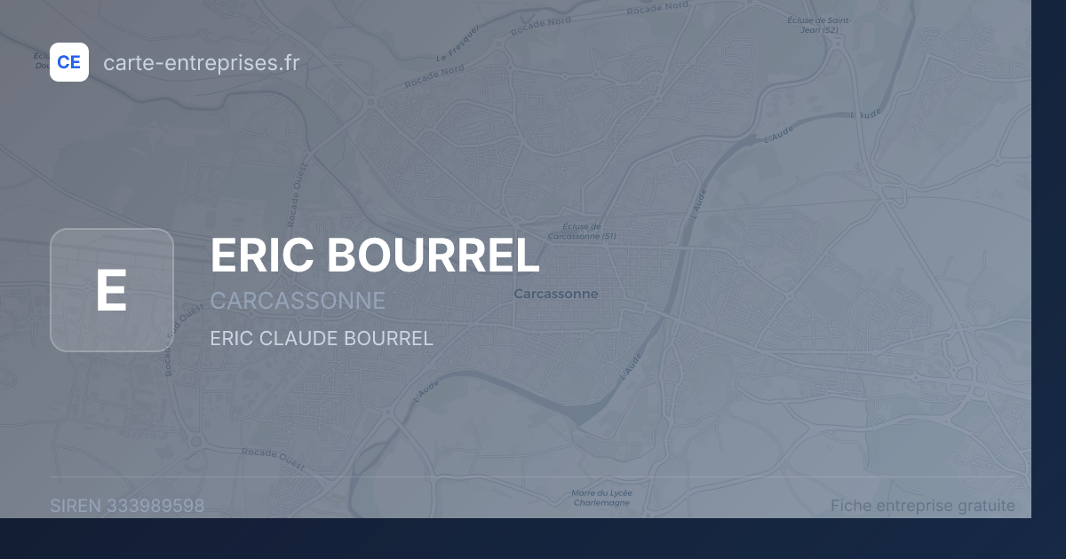 ERIC BOURREL — 333989598 — fiche entreprise