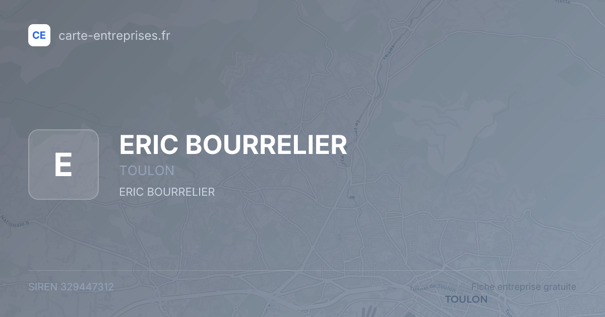 ERIC BOURRELIER — 329447312 — fiche entreprise