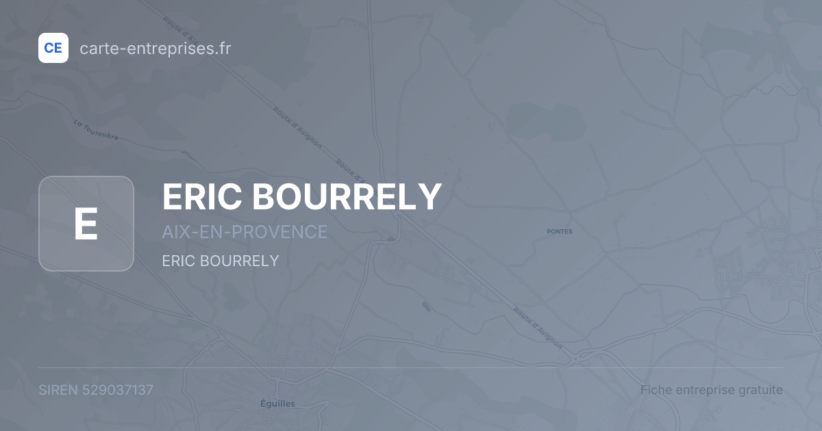 ERIC BOURRELY — 529037137 — fiche entreprise